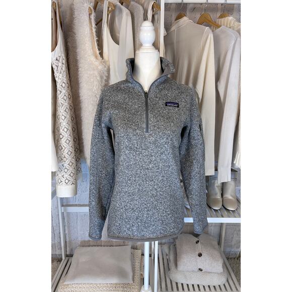 Patagonia Sweaters - Patagonia Women's Size M Gray Half Zip Pullover w/ Zip Pocket Sleeve #0053